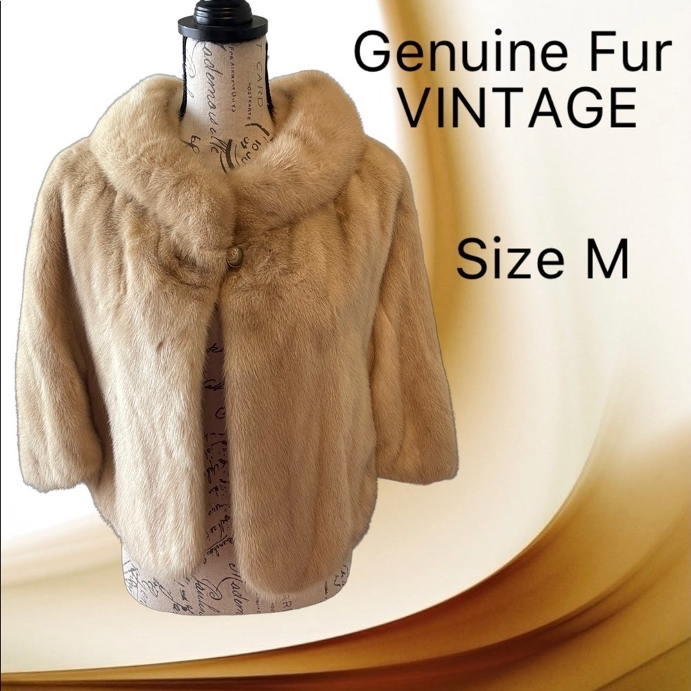 Size Medium Vintage Genuine Fur Coat